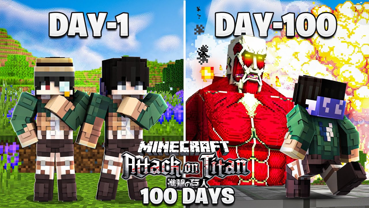 We Survived 100 Days in Attack On Titan