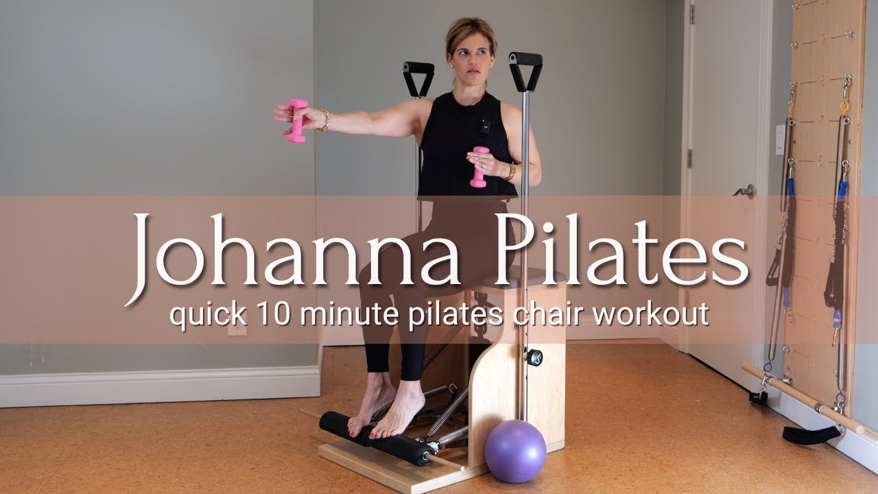 10 Minute Pilates Chair Workout | Fast and Fun Pilates Chair Exercise with Johanna