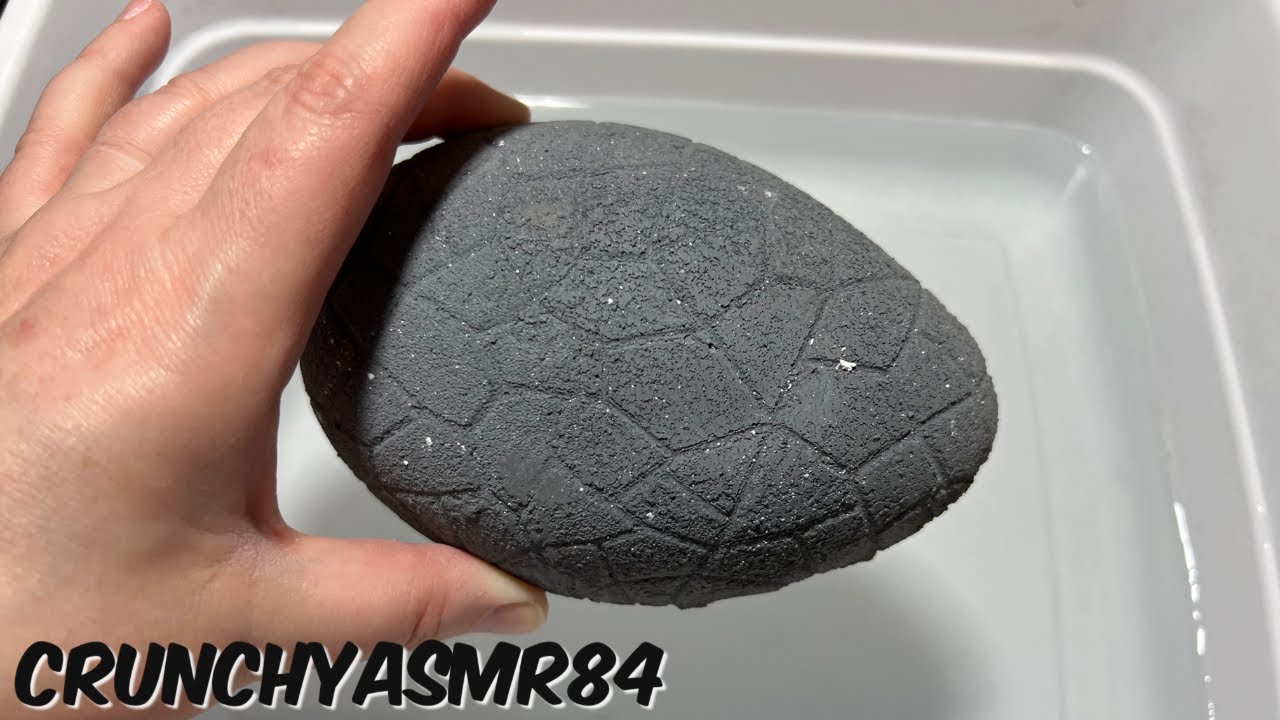 Grayish Black Dino Egg Water Crush | Oddly Satisfying | ASMR