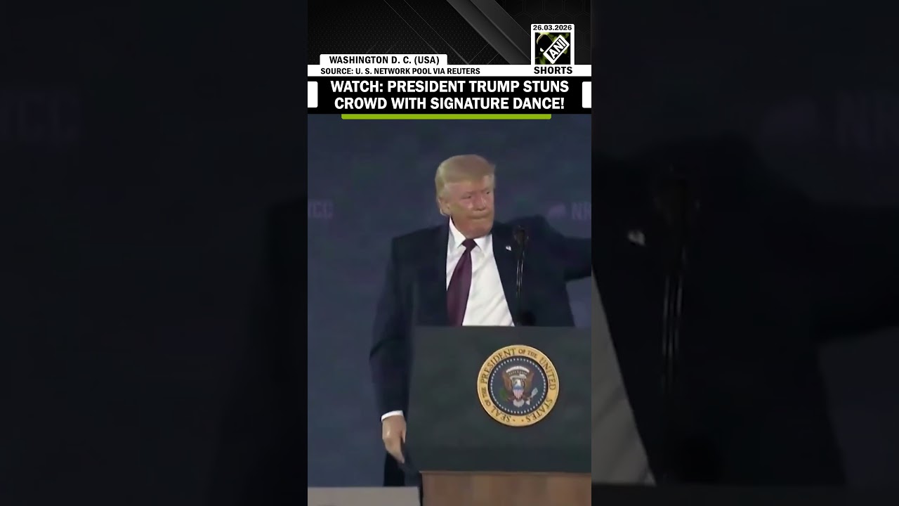 Watch: USA President Donald Trump ends his Wednesday speech with his iconic dance moves