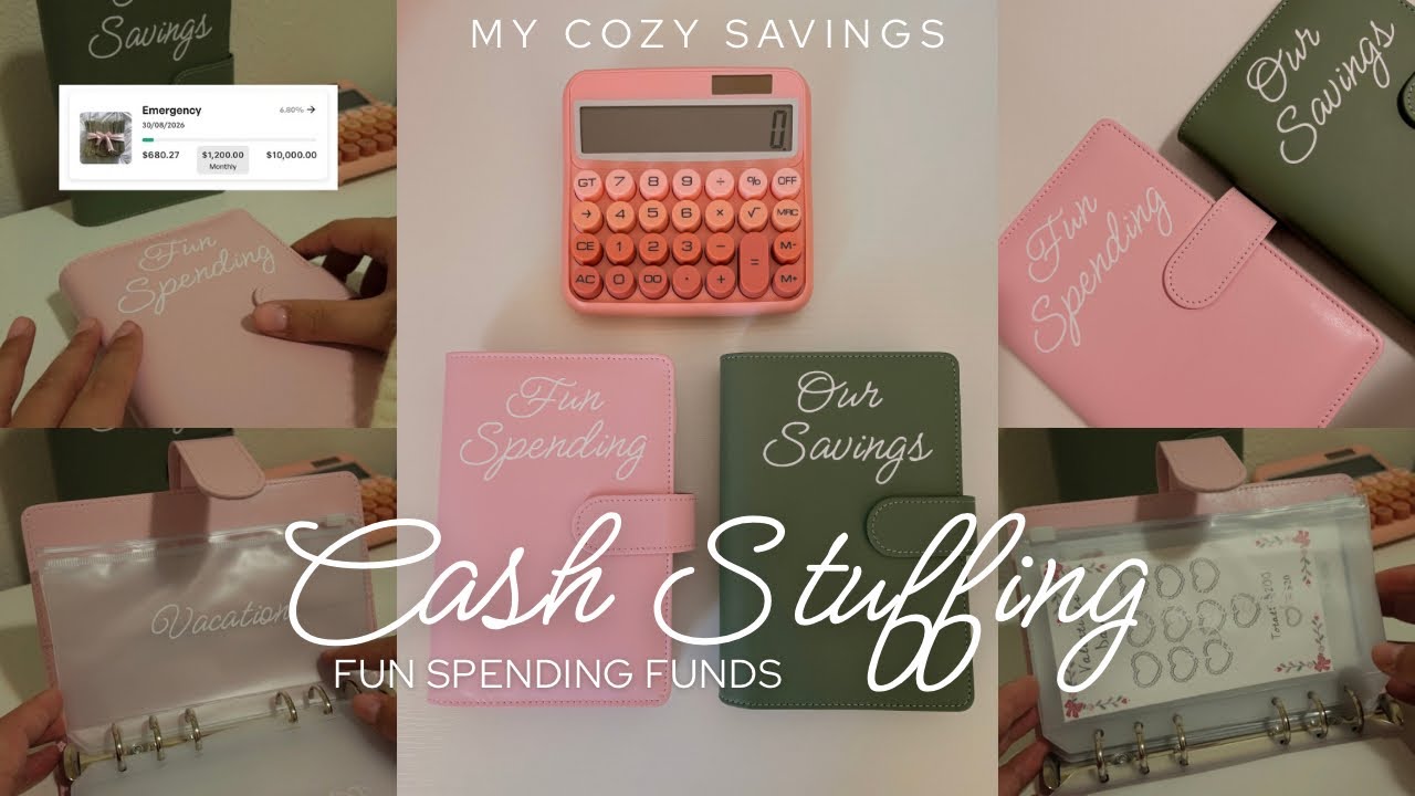 CASH STUFFING | breaking down my fun spending funds binder 🌿