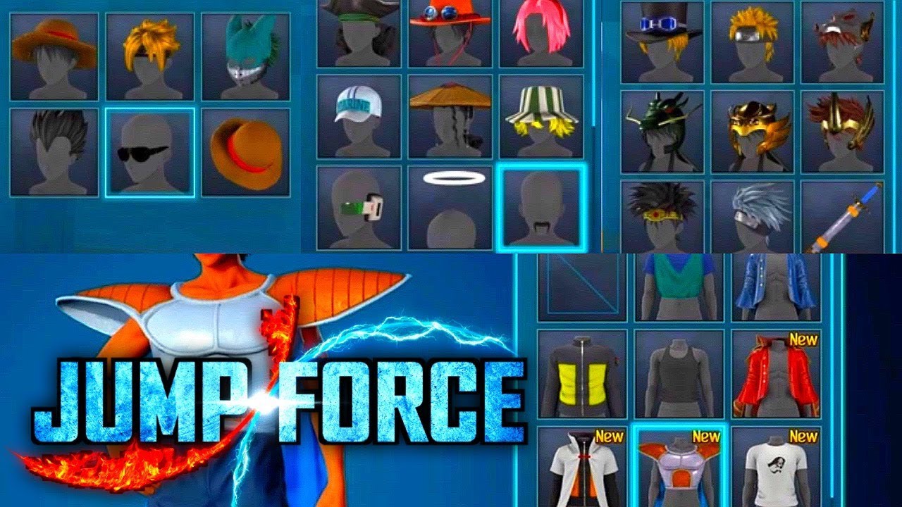 Все наряды и аксессуары в магазине Jump Force