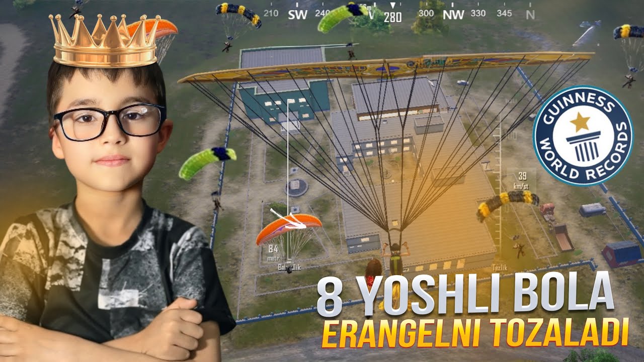 8 YOSHLI BOLAKAY ERANGELNI TOZALADI BIR OZI // BUNAQASI BOLMAGAN ENG YOSH STREAMER SHERTOY PUBGM