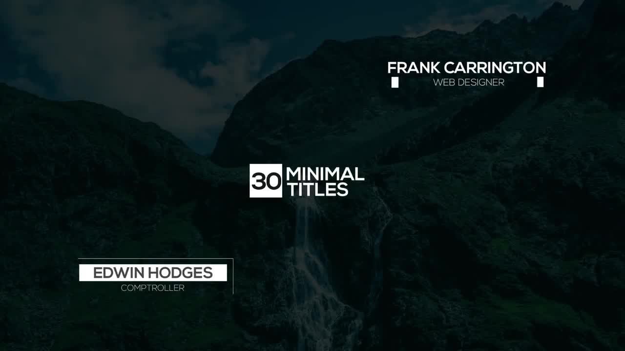 30 Minimal Titles Premiere Pro Templates