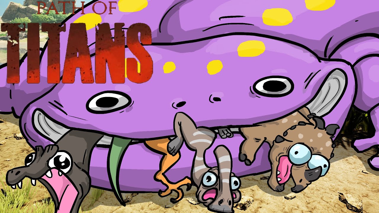 |Path of Titans| GIANT SALAMANDER Feasts on the Baby Buffet