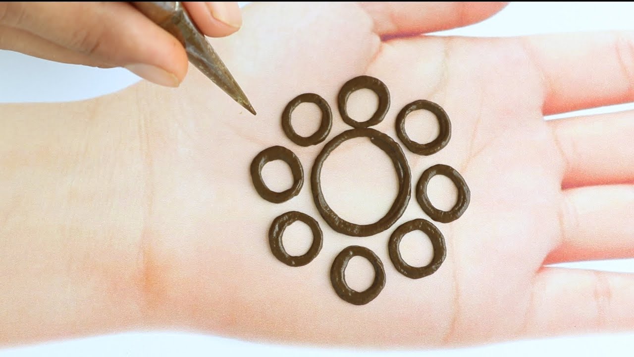 Very easy trick Mehendi design front hand simple - Arabic mehndi design - मेहंदी लगाना सीखें