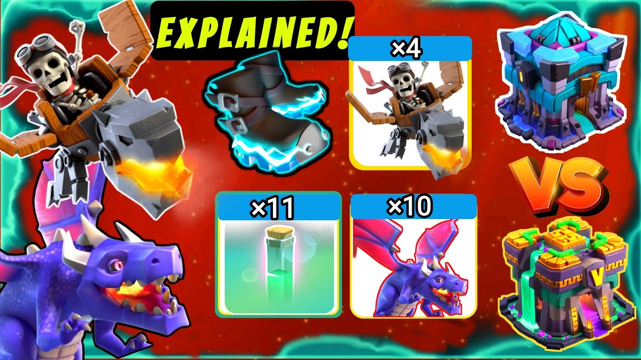 TH13 RC Walk Hydra | TH13 Hydra Attack  |TH13 Dragon Rider Attack Strategy | TH13 Dragon Attack .