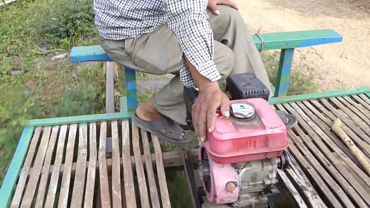 Homemade train rail cart riding on an abandoned railway