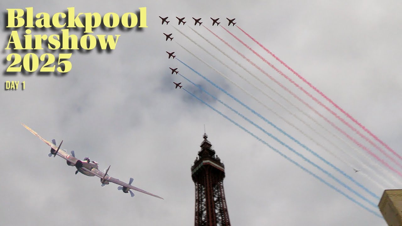 Blackpool Airshow 2025 Day 1 | Typhoon, Red Arrows & More Stunning Displays #blackpool  #airshow