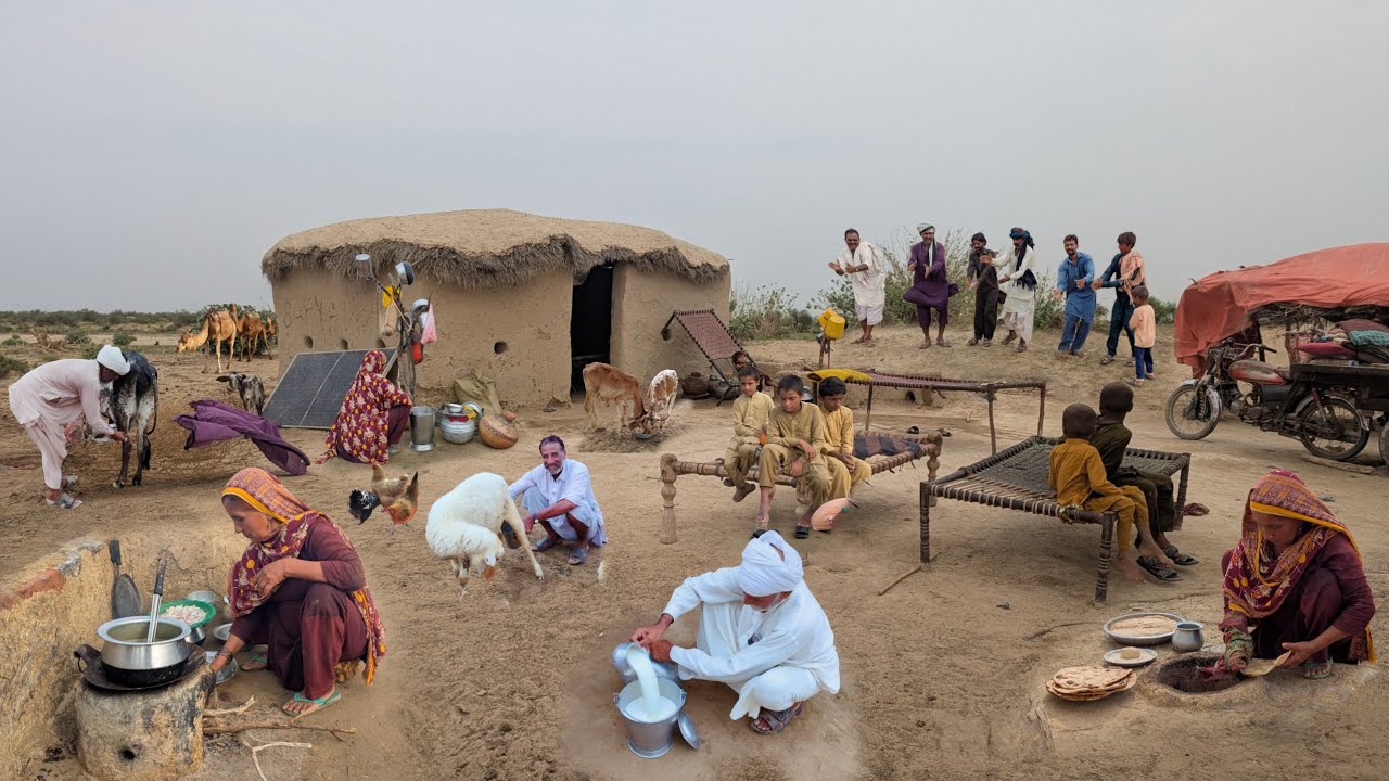 Desert Women Morning Routine Pakistan | Village Life Pakistan | Traditional Desert Village Cooking