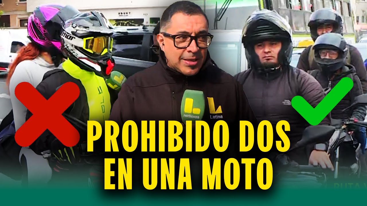 Perú prohíbe que dos adultos viajen en una moto: 