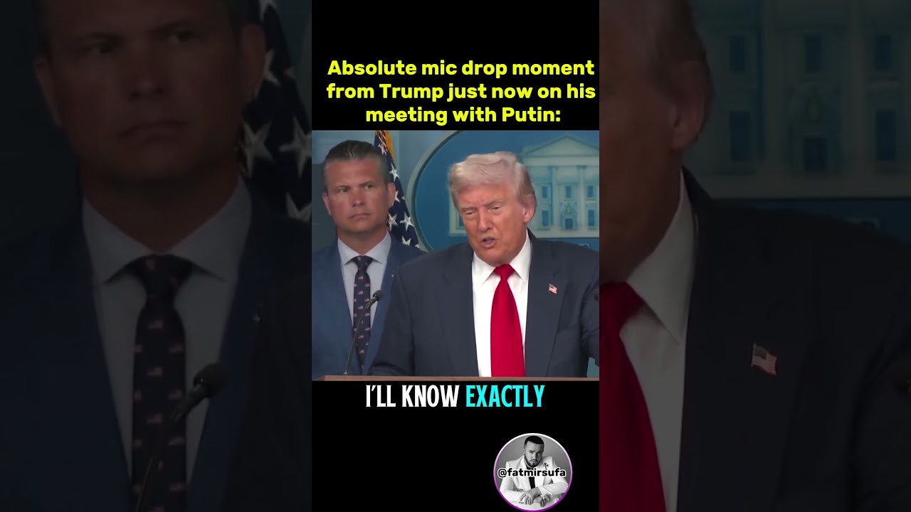 Absolute mic drop moment from Trump just now on his meeting with Putin: