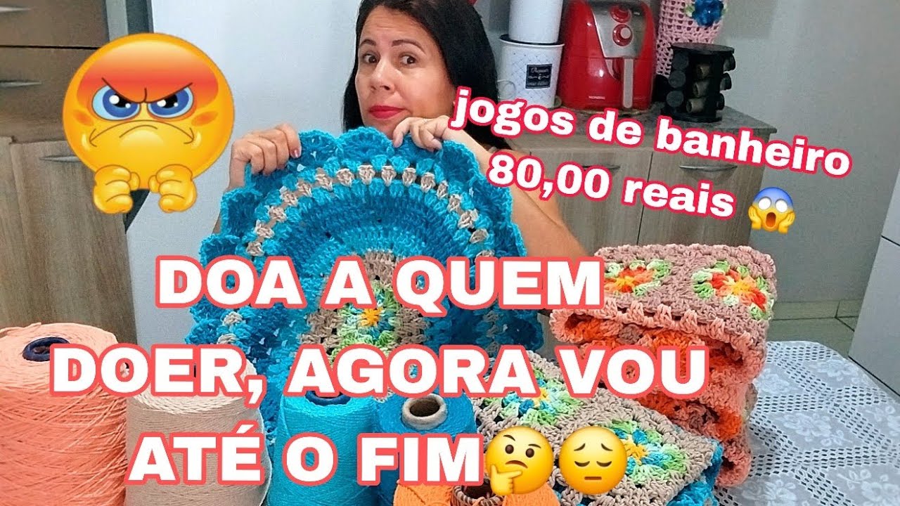 2/50Comecei um Projeto Louco: 50 Jogos de 80 Reais em 1 Mês#croche #jogodebanheiro 