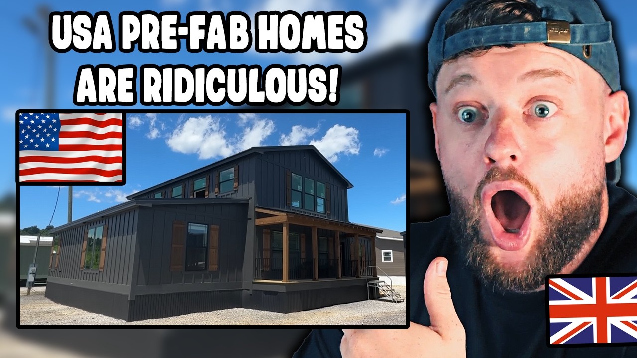 British Guy Reacts to CRAZIEST Mobile Home Tour in America!