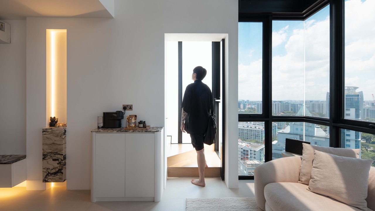 Inside A Minimalist's Tiny Loft With A Stunning City View | Singapore