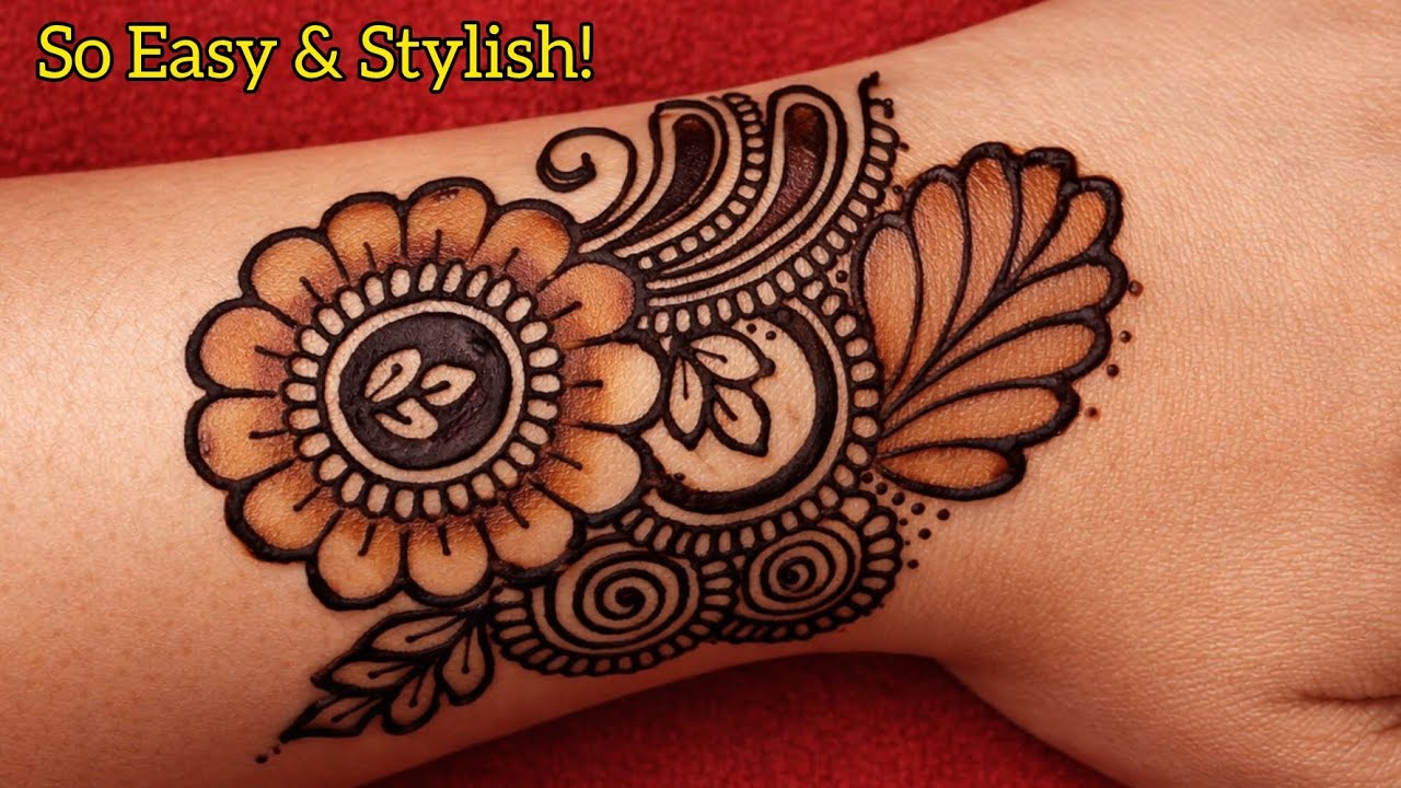 Easy Floral Back Hand Mehndi Design Step by Step | Arabic Henna Design 2026