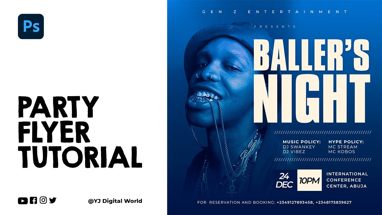 PARTY FLYER TUTORIAL | PHOTOSHOP CC