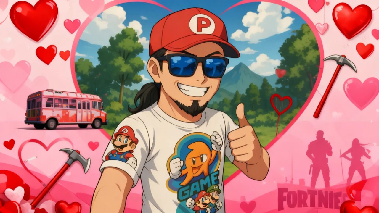 😈👻 Fornachaz en Accion 👻😈 Version San Valentin | EN VIVO 🤘😎🤘 #fortnite #sanvalentin