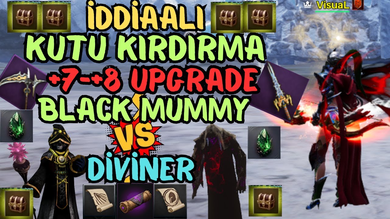 RİSE ONLİNE İDDİAA LI GOLD CHEST KIRDIRMA  / +7 -+8 UPGRADE  / BLACK MUMMY VS DİVİNER  KAÇ M KASTIK?