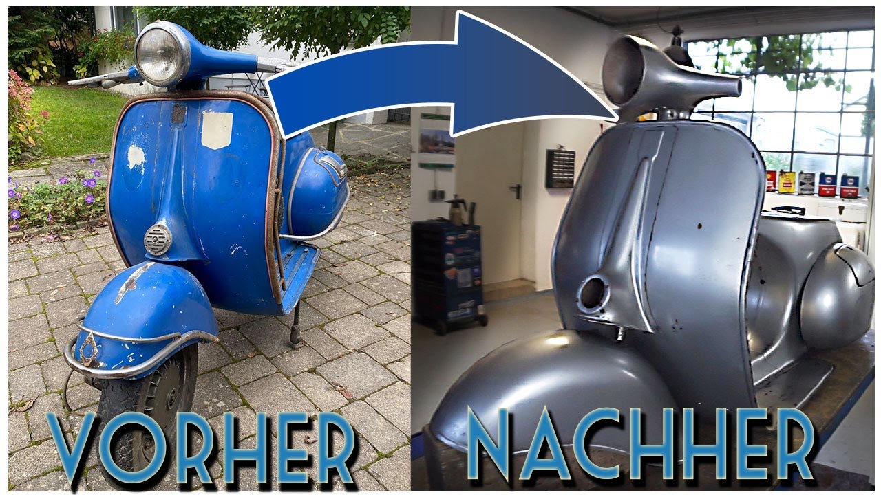 CORTINAGRAU Vespa Augsburg T4 Patina Restauration und Lackierung mit Nachpatinierung