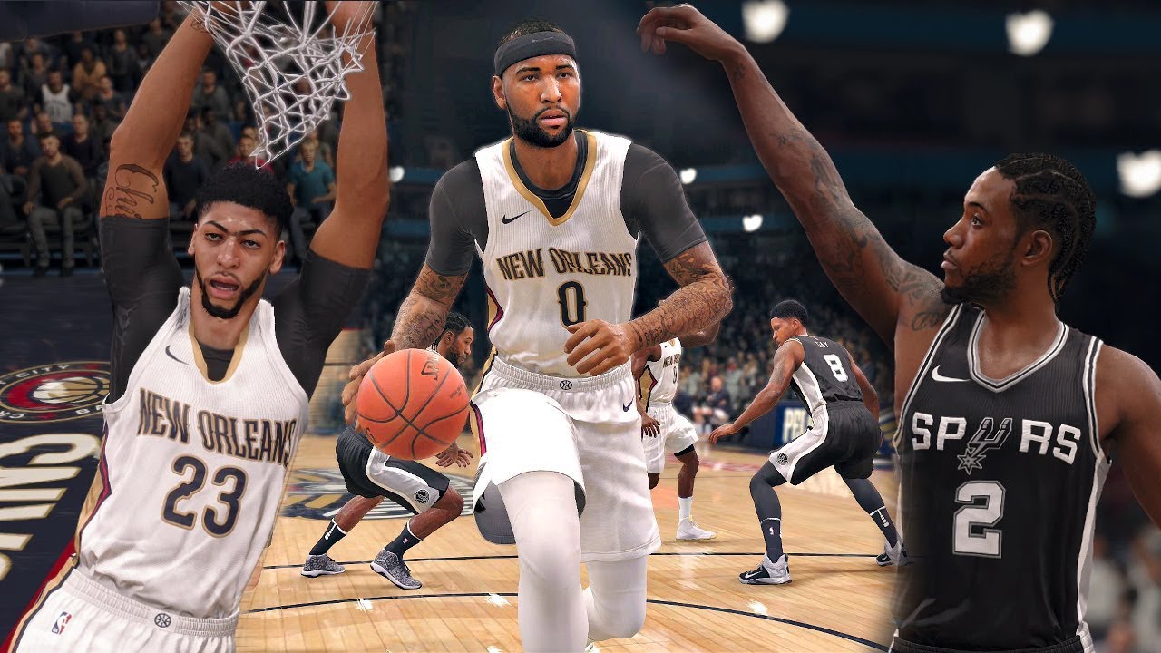 NBA Live 18 Gameplay | San Antonio Spurs vs New Orleans Pelicans (Davis & Cousins vs Kawhi Leonard)