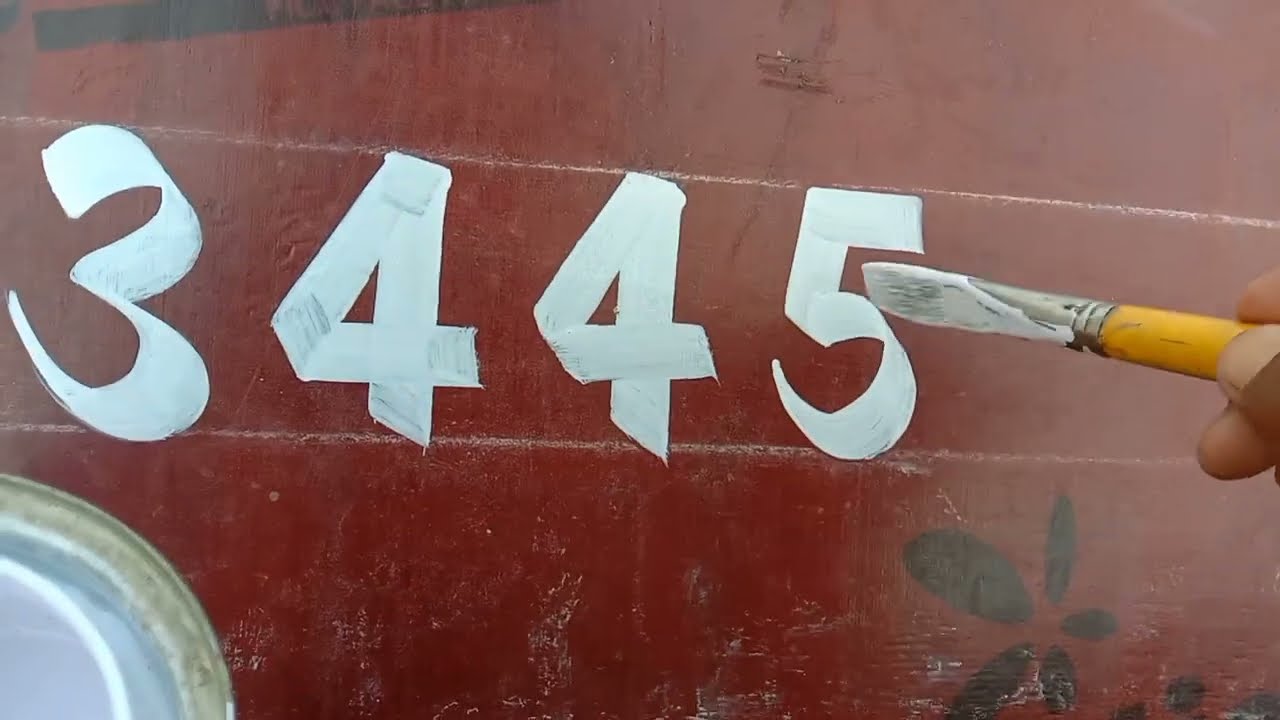 number writing 1234... step by step for a beginner painter.