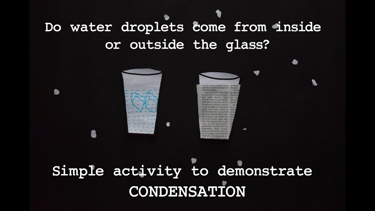 Do water droplets come from inside of the glass? | Classroom activity for Condensation
