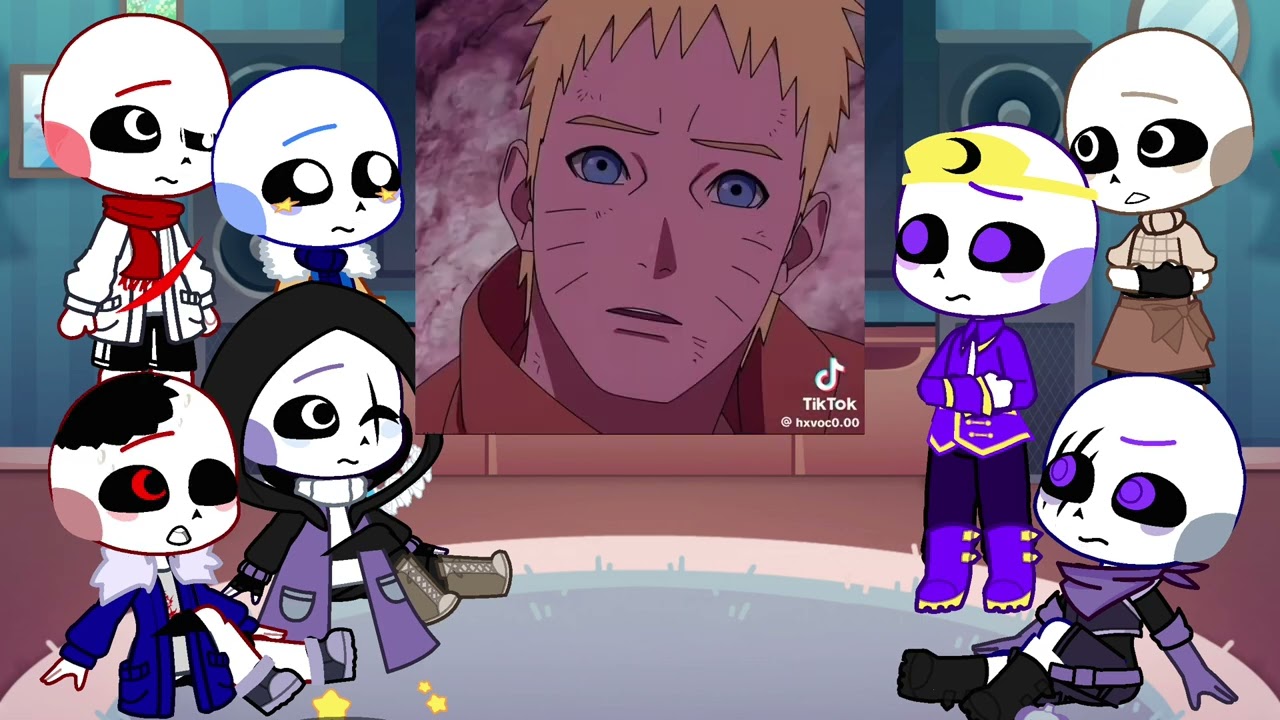 Sans aus react to naruto shippuden | Sasuke | y/n | Gacha life 2