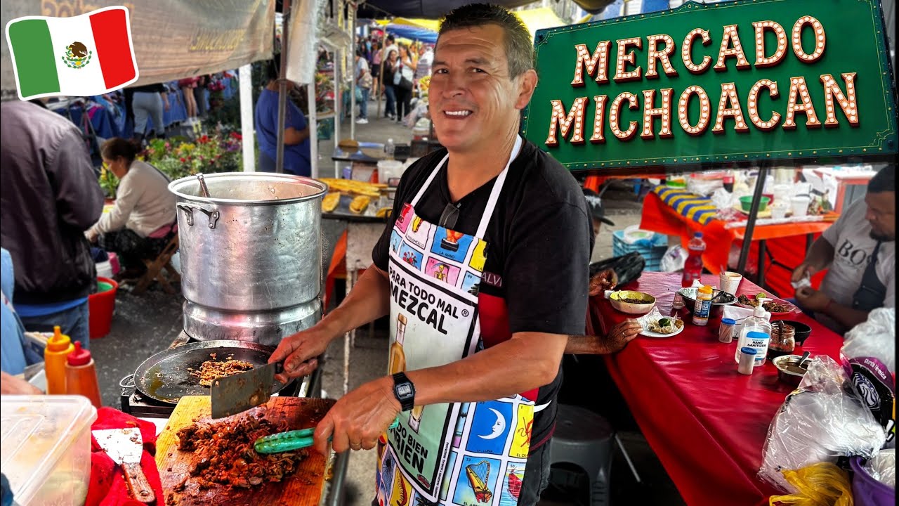 Los MERCADOS de Michoacán son los MEJORES DE MÉXICO BARBACOA CHICHARRON QUESADILLAS 