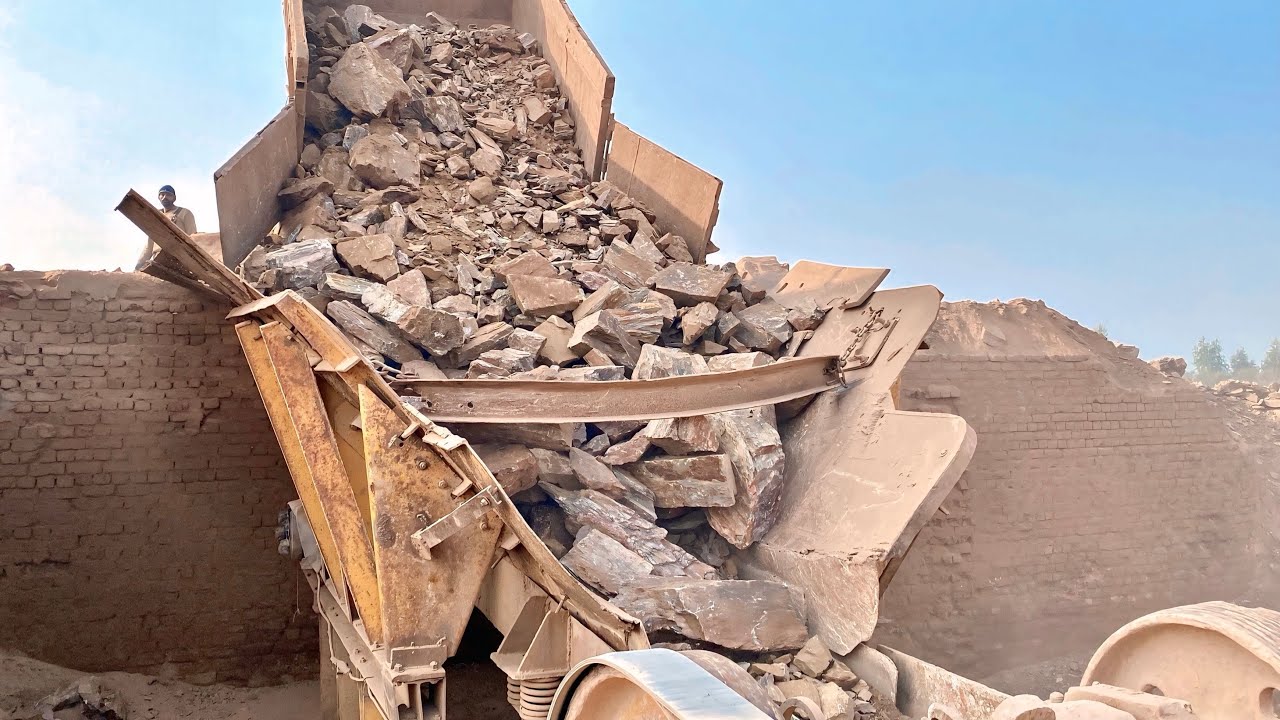 Amazing Quarry Primary Rock Crushing Machine Working || Setisfying Rock Crusher || Stone Crushing