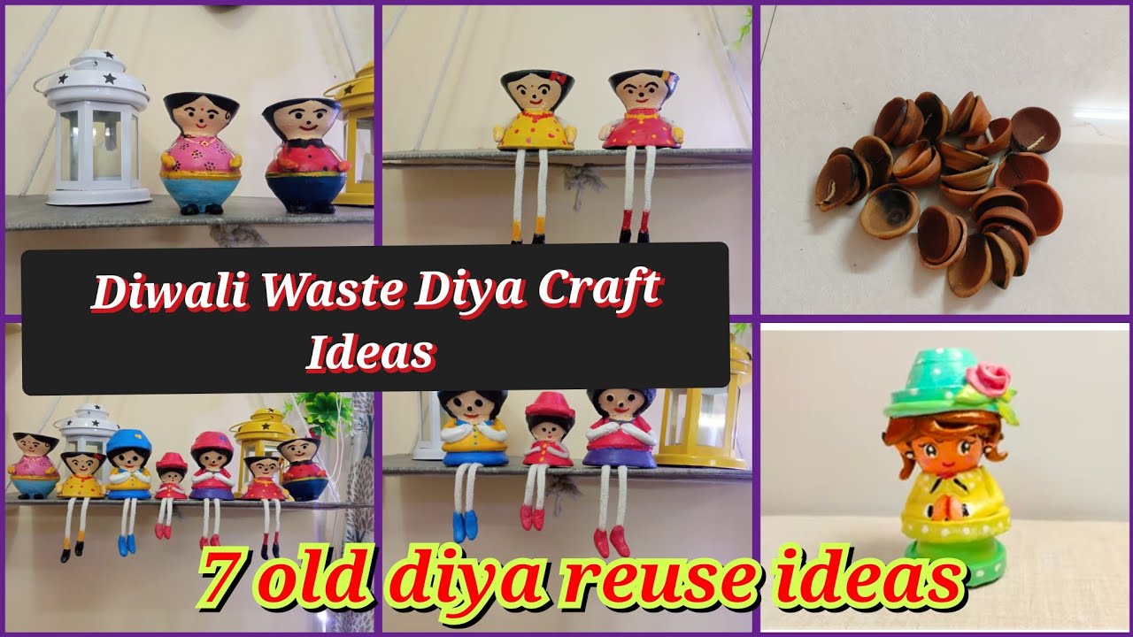7 Diy/दिवाली के पुराने दीयों का Best Reuse/Diy With Old Diya/जबरदस्त ideas/waste diya craft ideas