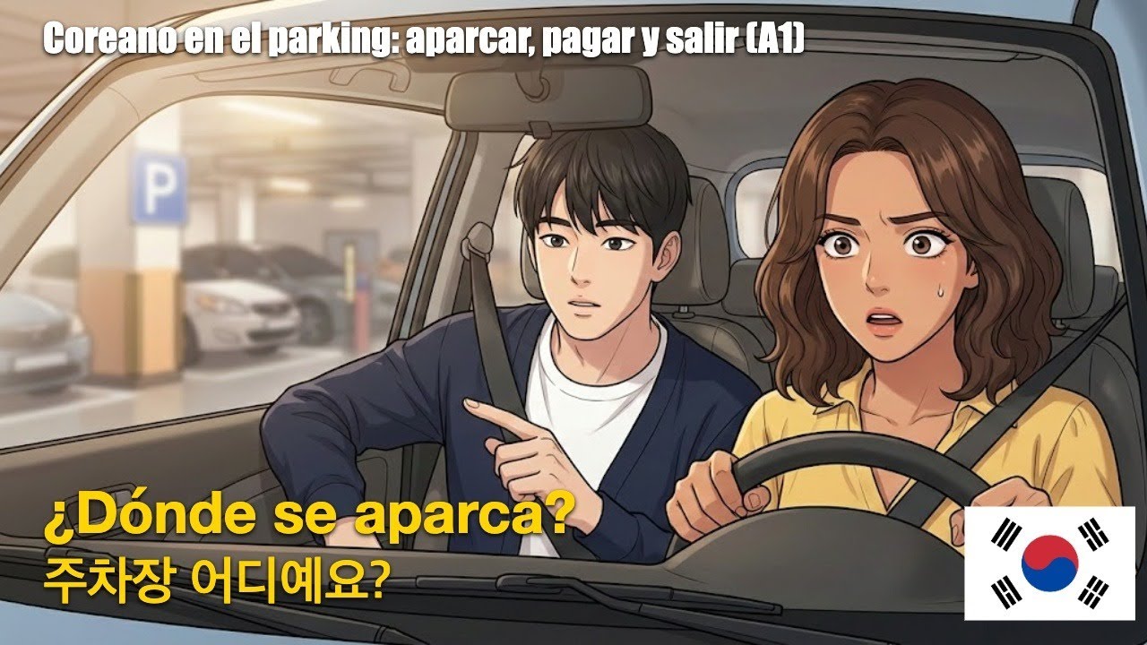 Coreano en el parking: aparcar, pagar y salir (A1)