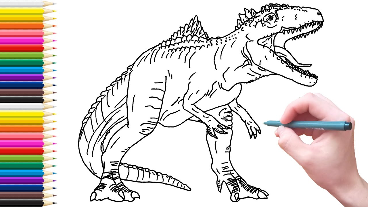 Drawing and Coloring Giganotosaurus from JW Dominion