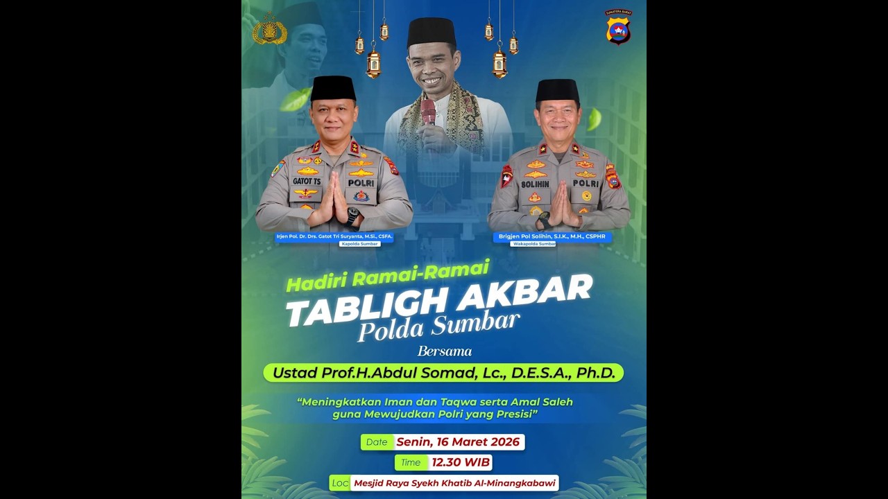 LIVE Tabligh Akbar Polda Sumbar