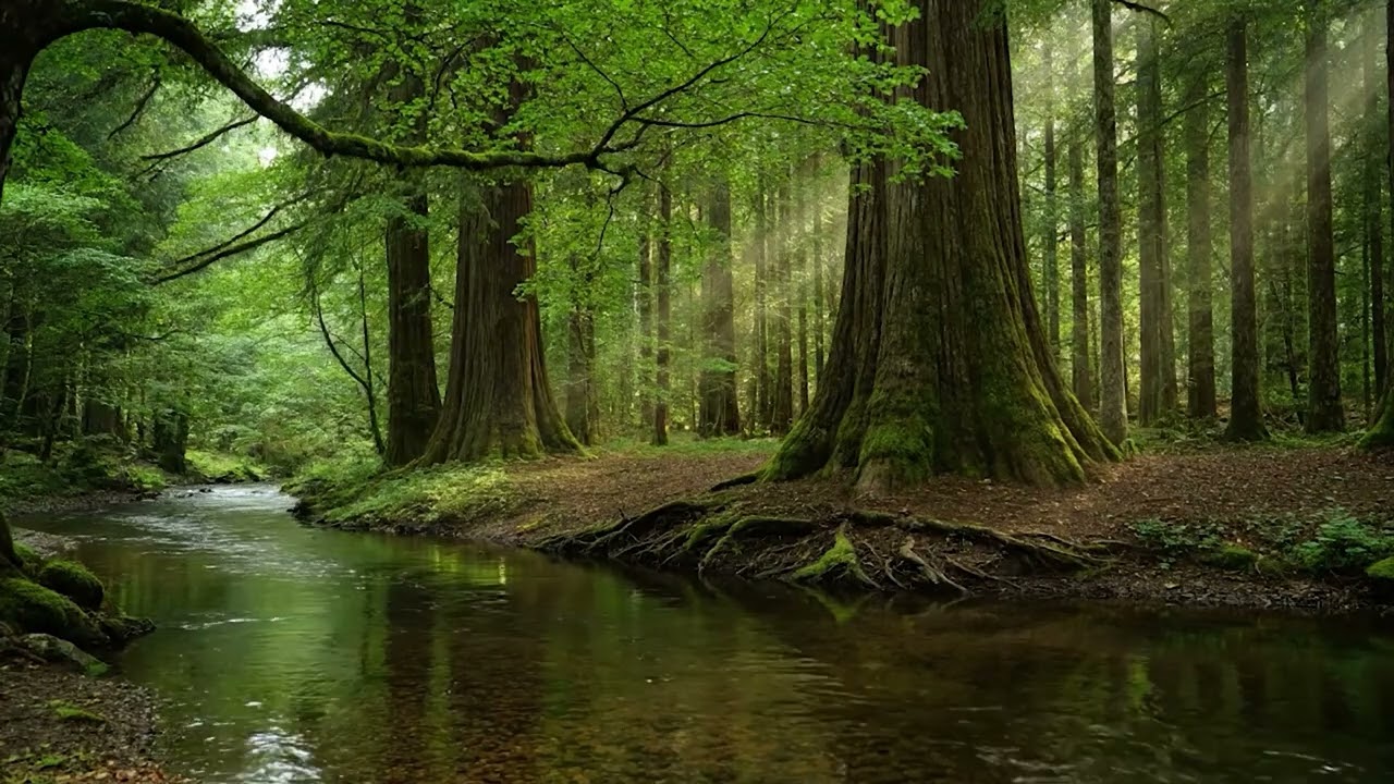 Forest Sounds with River & Birds – 3 Hours Relaxing Nature Ambience (No Music)