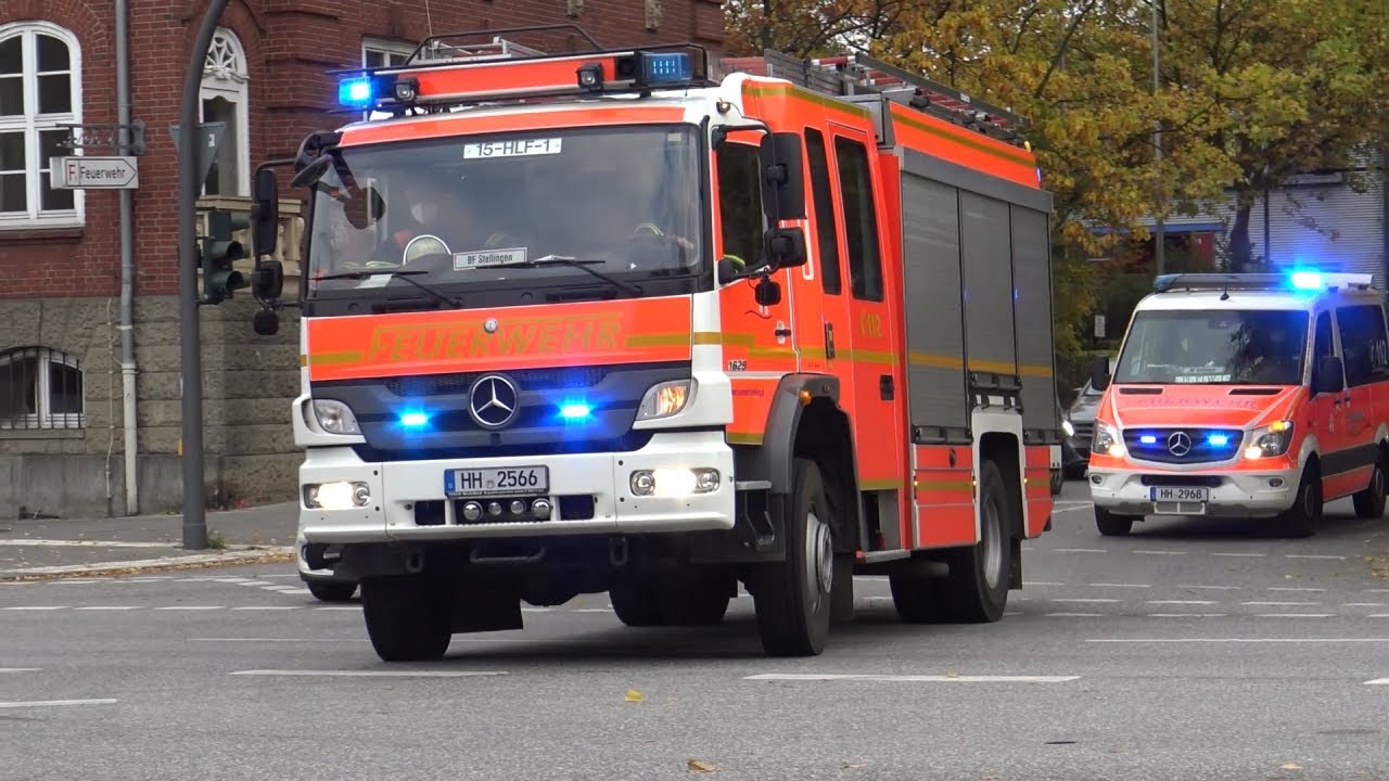 [Polizei trifft auf Feuerwehr !] Löschzug + GW BF Hamburg Stellingen/F-15 + FuStW Polizei HH - PK27
