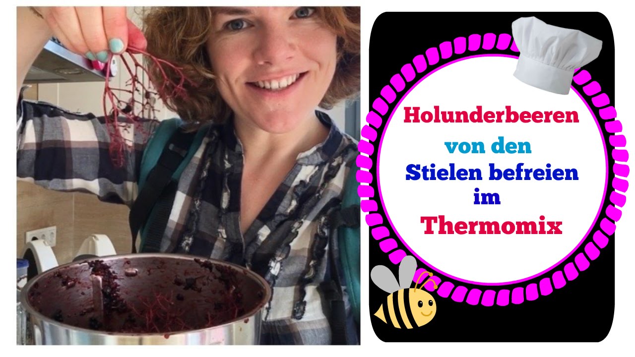 Holunderbeeren von den Stielen befreien im Thermomix ganz einfach und gelingt wunderbar