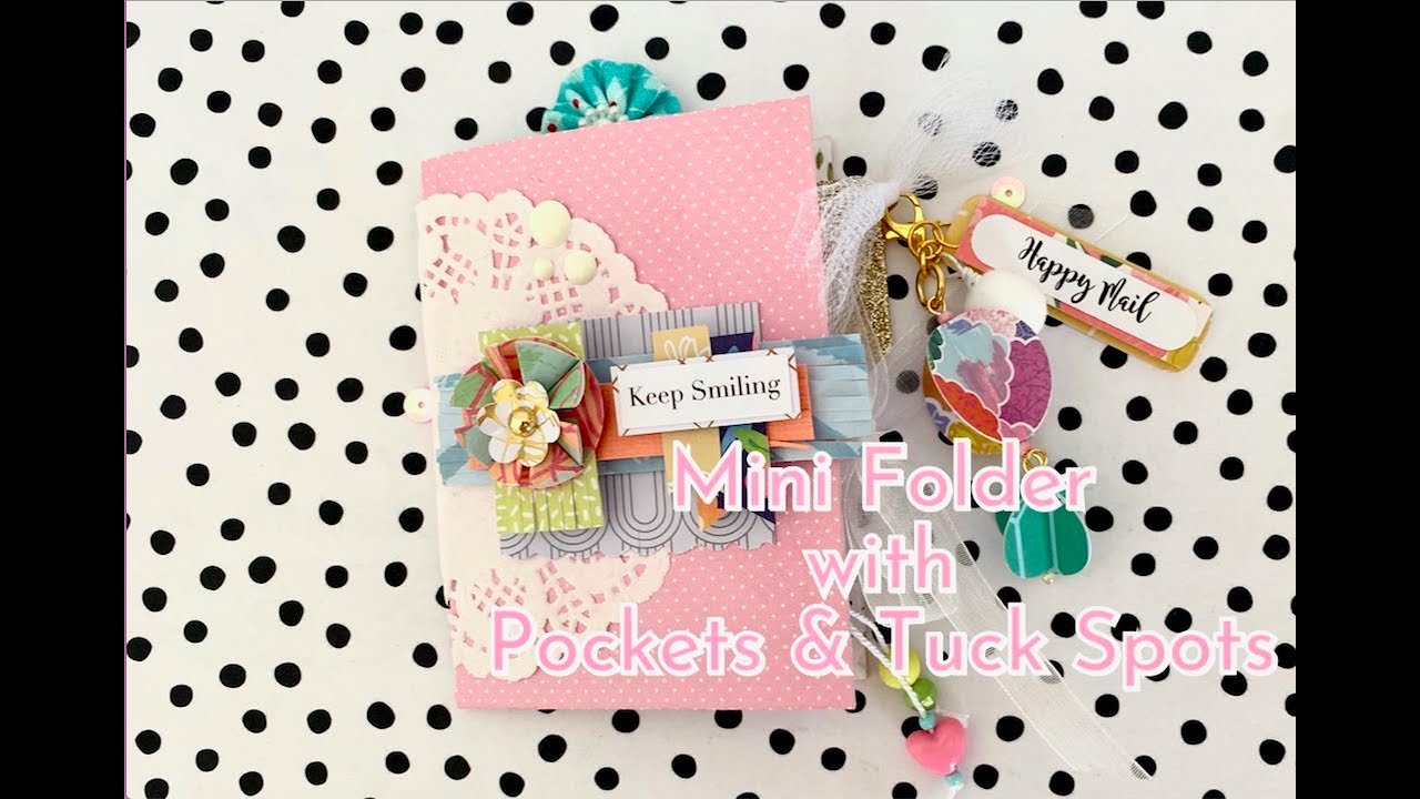 6x8 Paper | Mini Folder with Pockets & Tuck Spots | Happy Mail Idea | Junk Journal