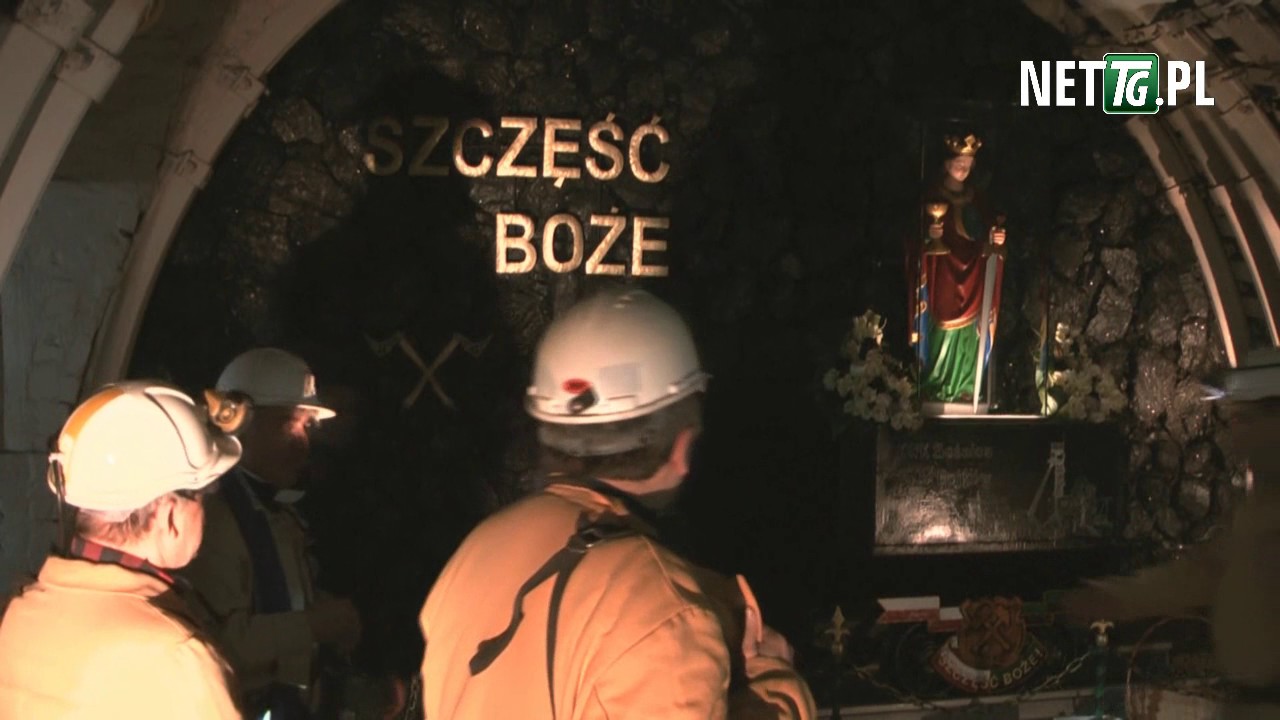 Figura św. Barbary na poziomie 950 kopalni Sośnica