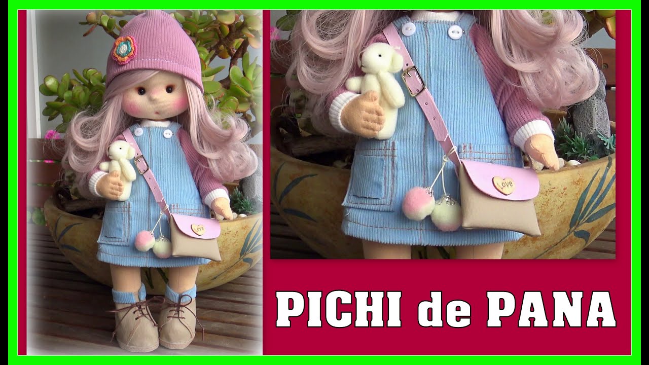 vestido muñeca de tela Aurea, hacemos el pichi   video - 495
