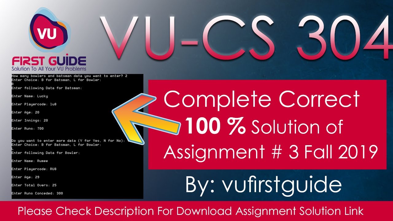 CS304 assignment solution 100% Correct 2020 | CS304 Assignment solution