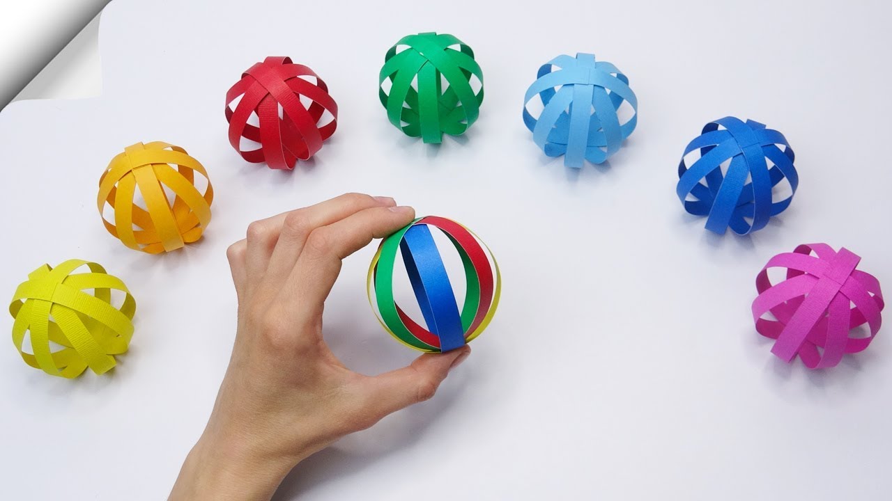 Easy Paper Ball - Paper crafts