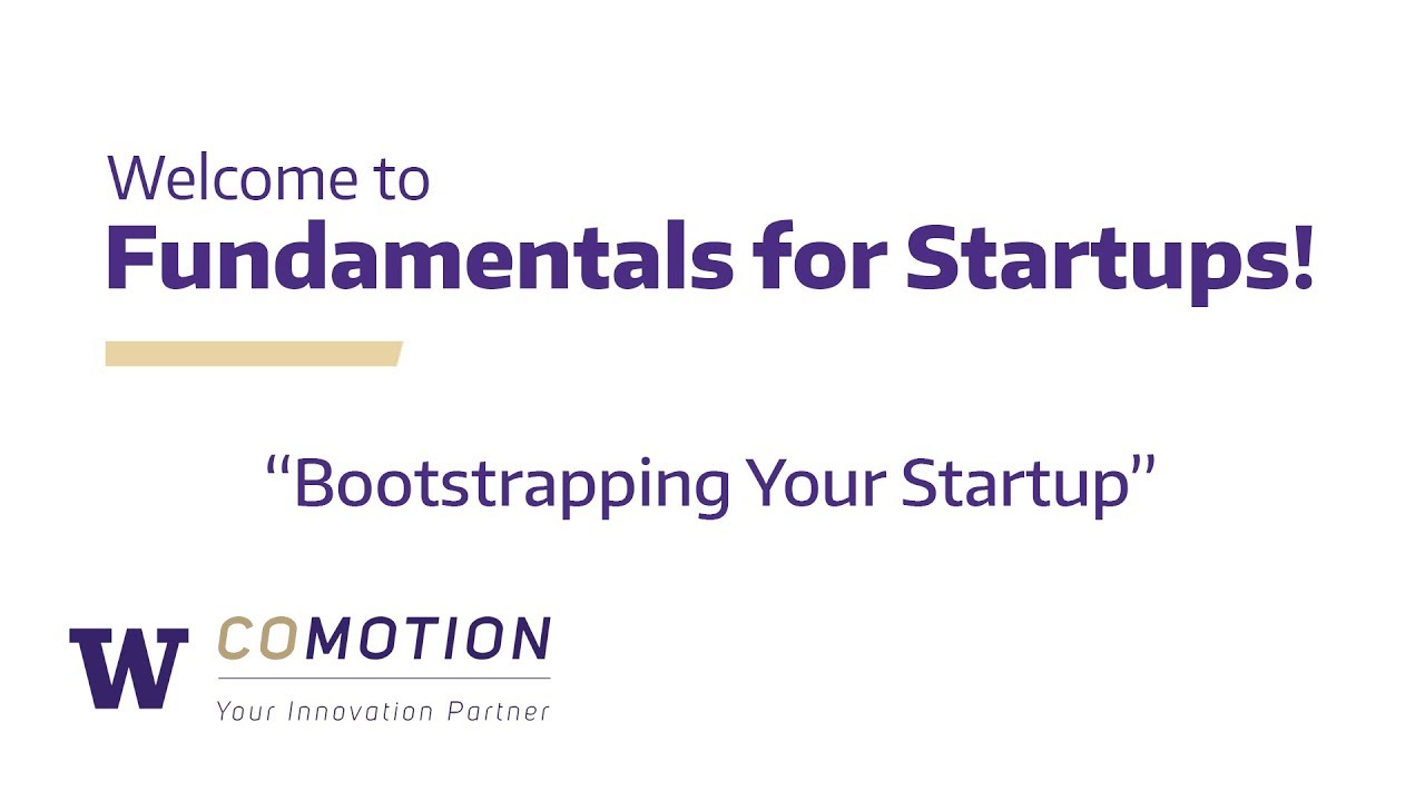 CoMotion Fundamentals for Startups Friday:  