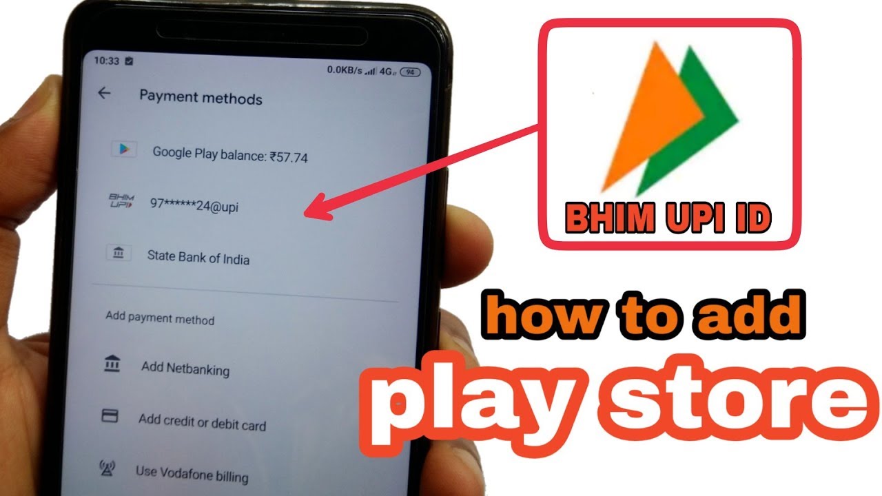 how to add bhim upi account in playstore | how to buy play store apps without credit card