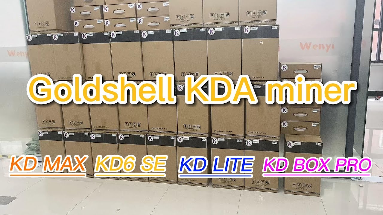 Goldshell KD MAX | KD6SE | KD LITE | KD BOX Pro | Goldshell KDA miner stock video and pictures
