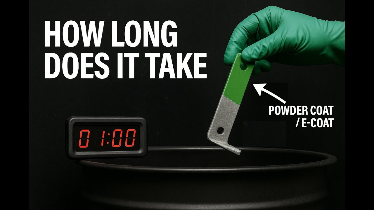 How long does it take to strip powder coating and e-coat?
