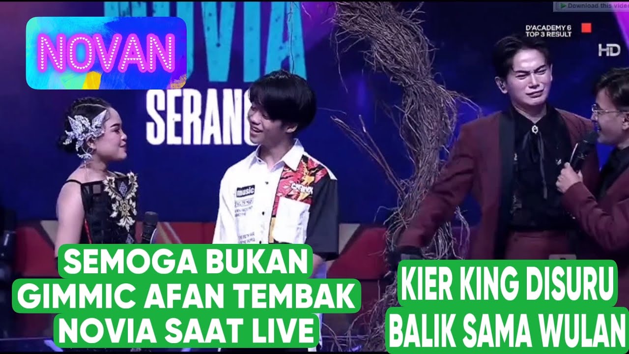 SEMOGA BUKAN GIMMIC AFAN TEMBAK NOVIA SAAT LIVE DAN KEDUA ORANG TUA SUDAH SETUJU