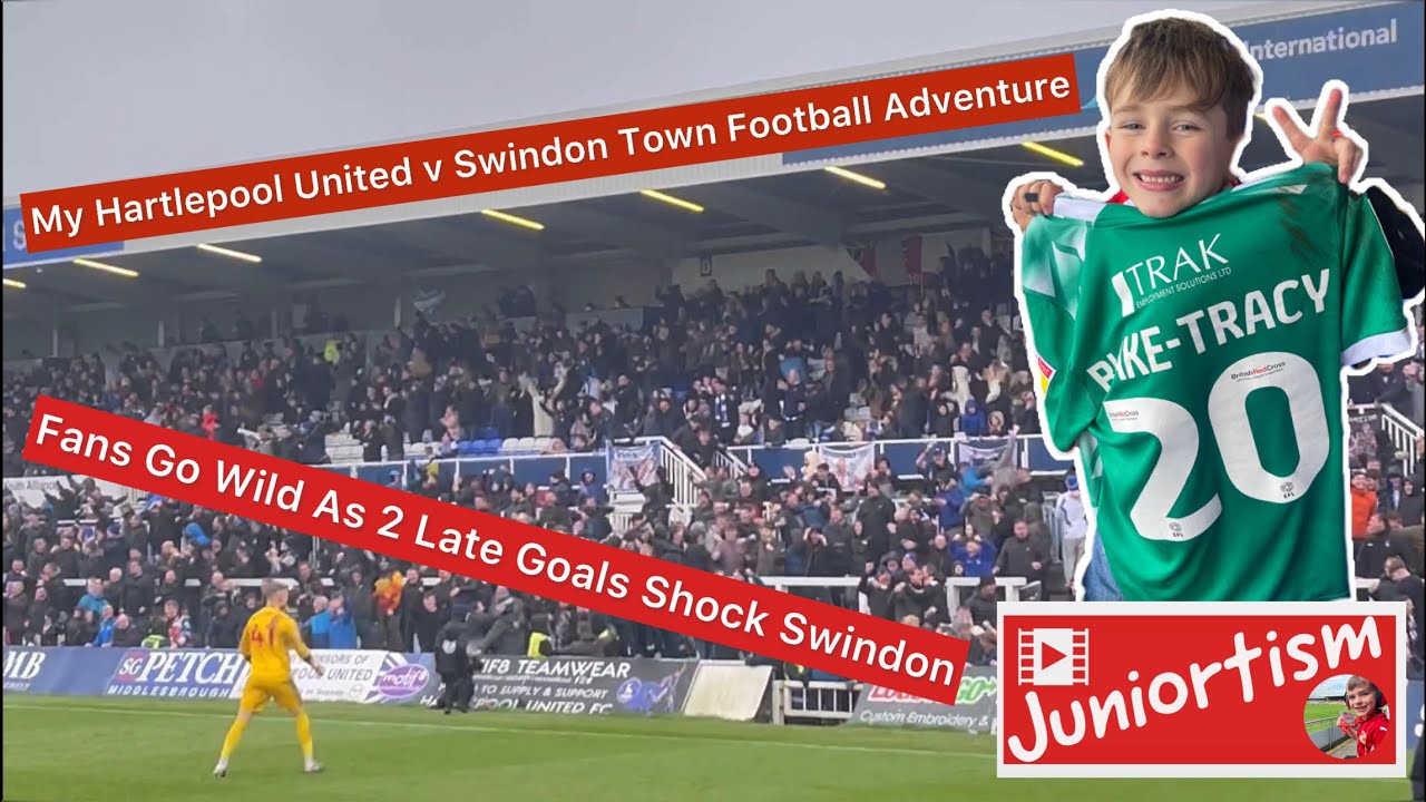 My Hartlepool United v Swindon Town Football Adventure - Fans Go Wild As 2 Late Goals Shock Swindon