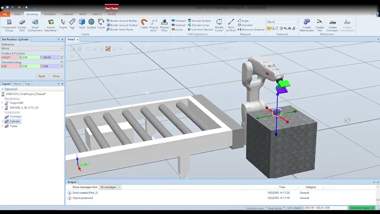 RobotStudio Gripper Pick and Place on conveyor