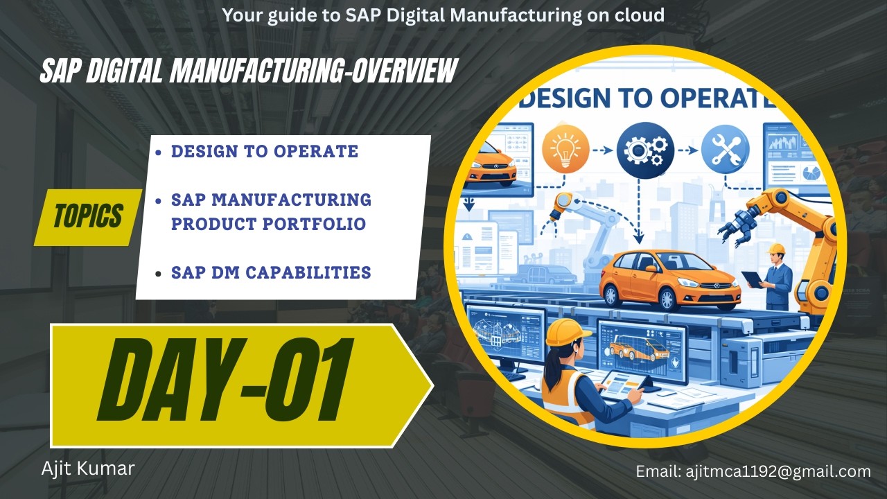 SAP DMC Overview  Design to Operate SAP DM Product portfolio and SAP DM capability